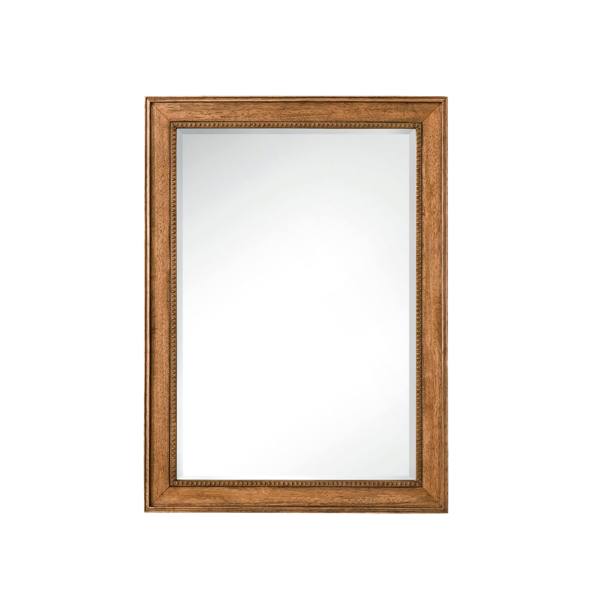 29" Bristol Rectangular Mirror, Saddle Brown
