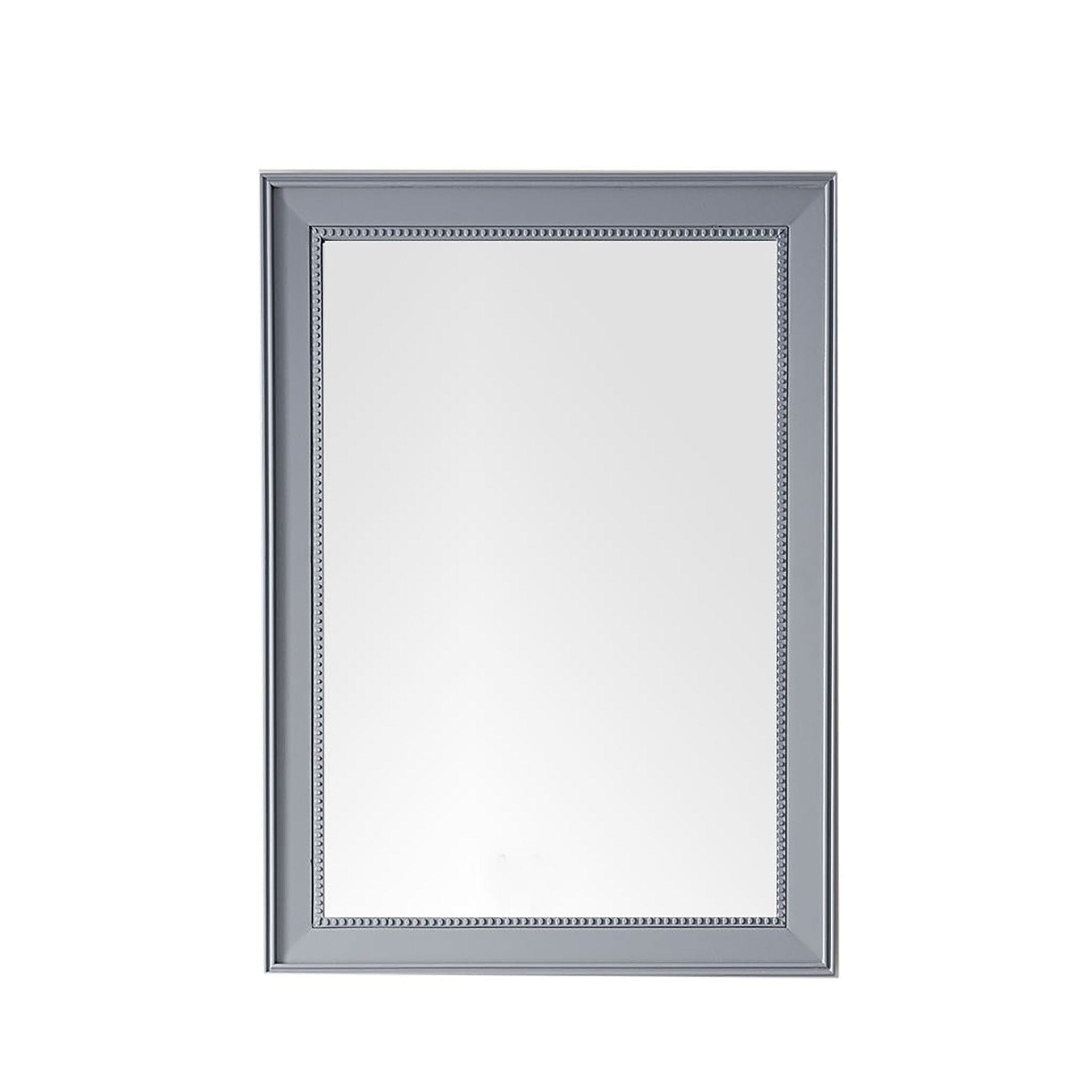 29" Bristol Rectangular Mirror, Silver Gray