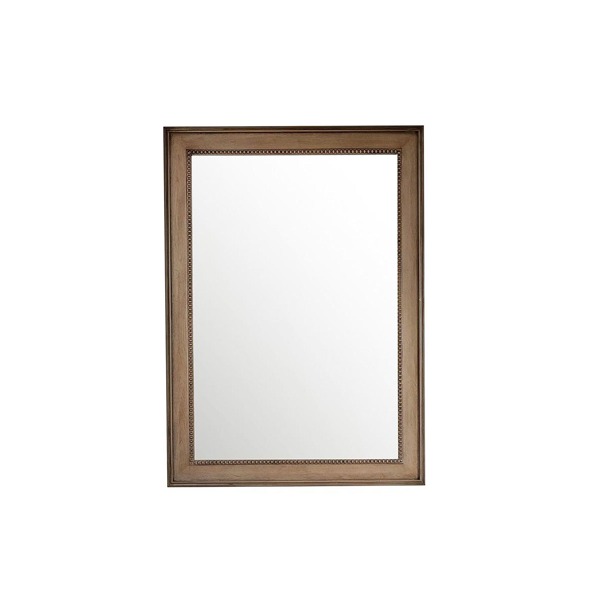 29" Bristol Rectangular Mirror, White Washed Walnut