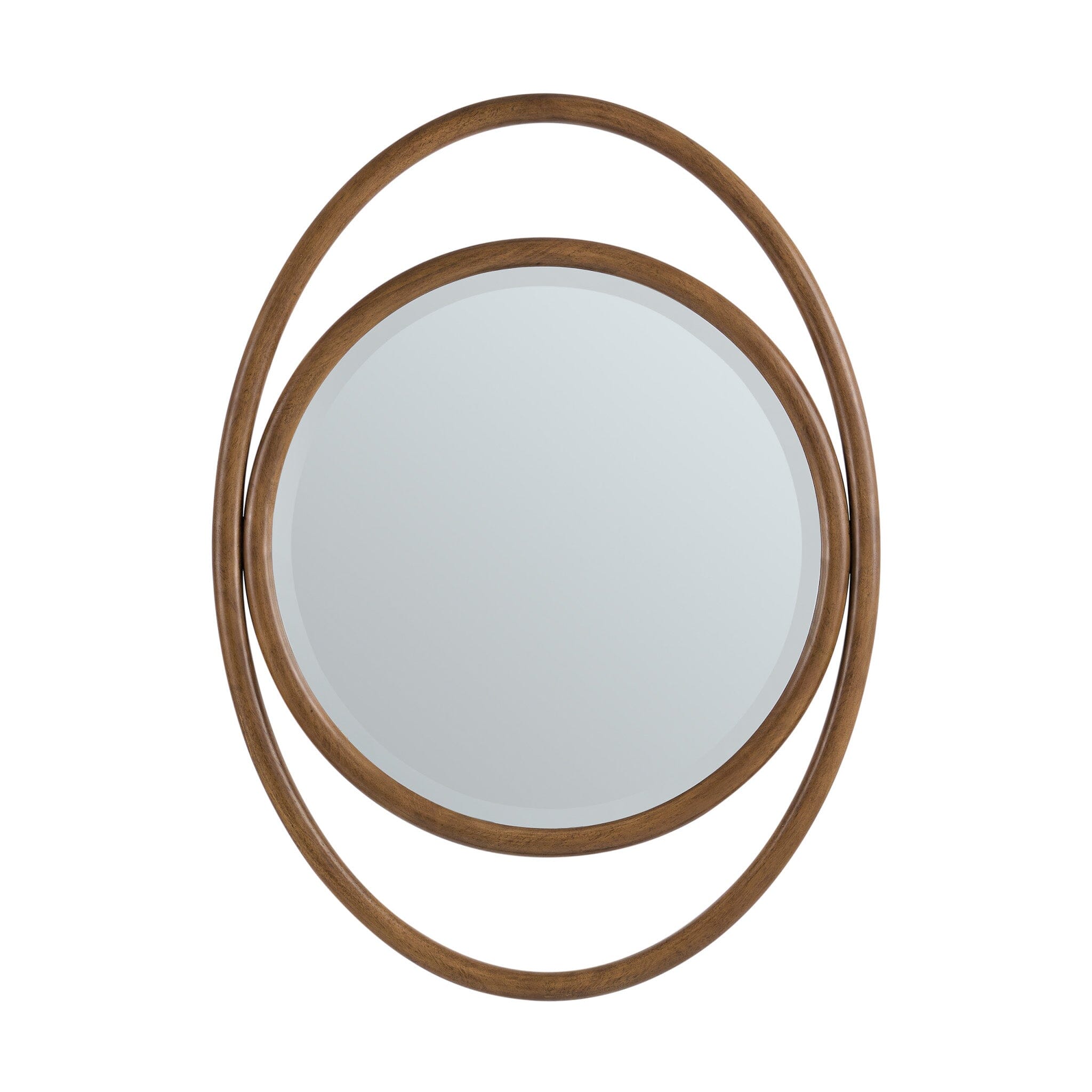 28" Esca Mirror, Mid-Century Walnut