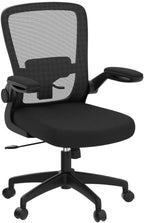 Desk Chair Breathable Mesh Chairs Adjustable High Back Lumbar Support Flip-up Armrests
