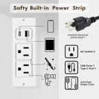 YESHOMY Vanity Desk with Mirror, Power Outlet and 10 Lights, Makeup Table with 7 Drawers, 3 Color Modes Available for Bedroom, Pure White
