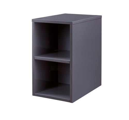 12" x 20" Milan Short Storage Cabinet, Modern Gray Glossy