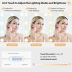 ANWBROAD 59.1" Large Vanity Desk with Mirror & Lights White Makeup Vanity Set with Power Outlet and 8 Drawers 3 Lighting Modes Adjustable Dressing Table for Girl Women Bedroom Dressing Room UBDT67W