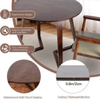 47 Inch Rubberwood Table - Mid Century Modern Style Round Dining Table