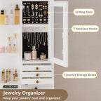 IRONCK Vanity Desk with Mirror and Lights, Makeup Vanity Table with 5 Drawers & Shelves, Power Outlet, Vanity Stool, Dressing Table with Jewelry Storage for Bedroom, White & Gold