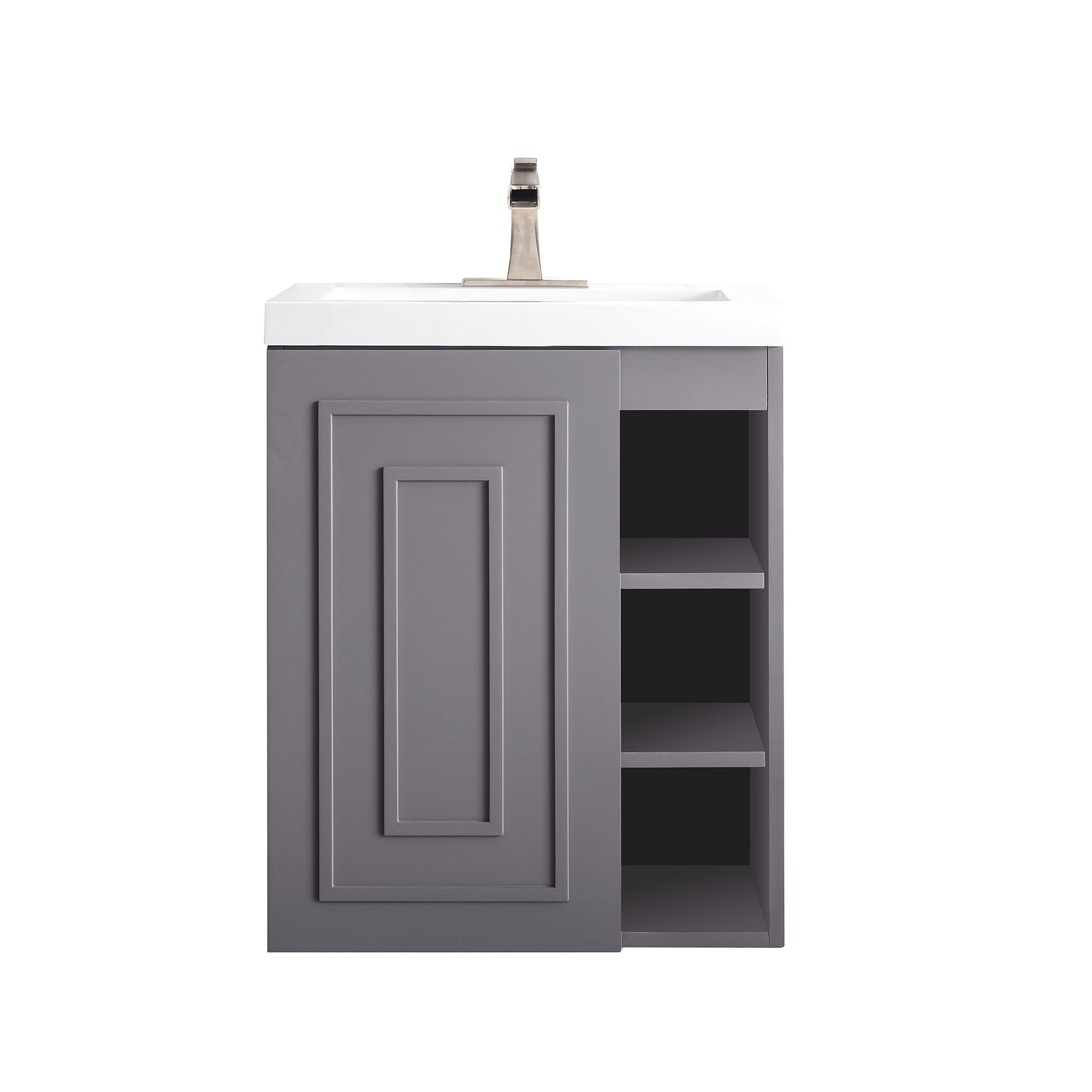 24" Alicante' Single Bathroom Vanity, Grey Smoke