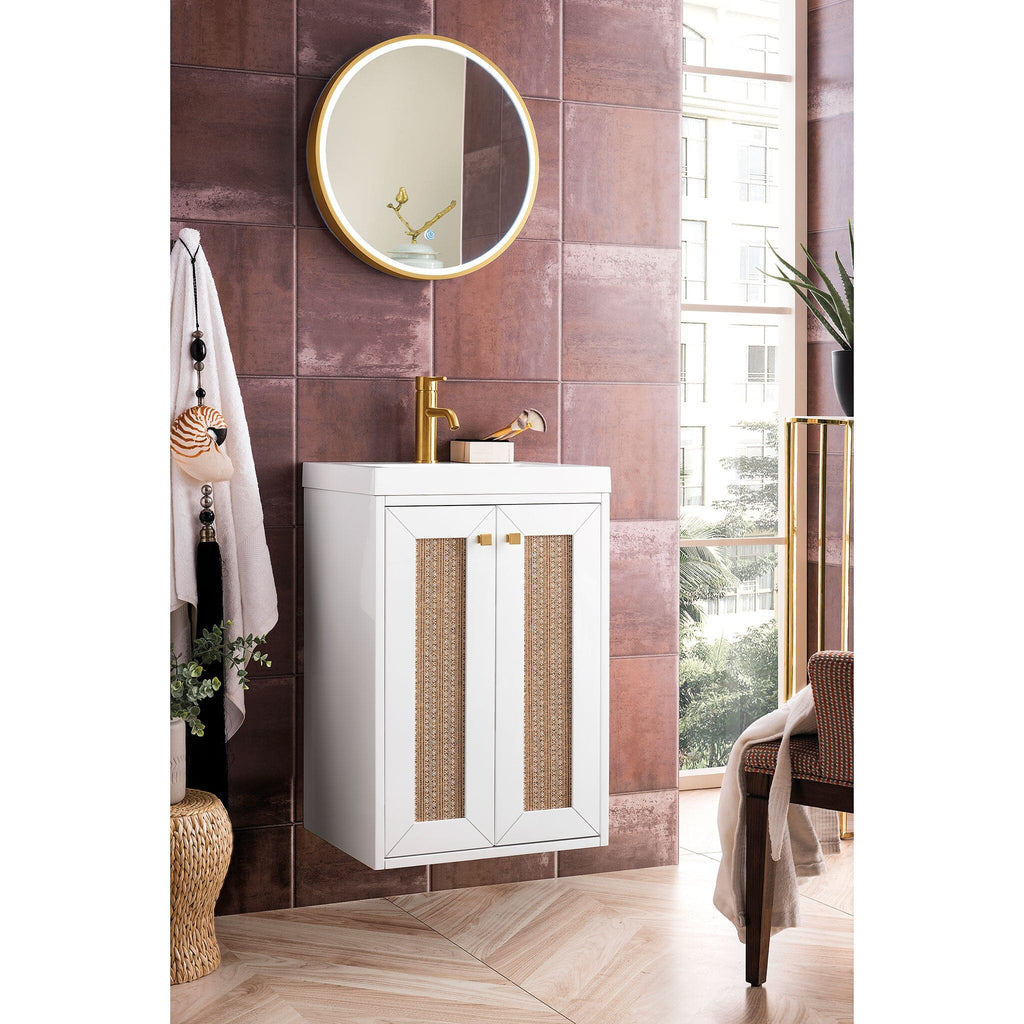 20" Chianti Single Bathroom Vanity, Glossy White