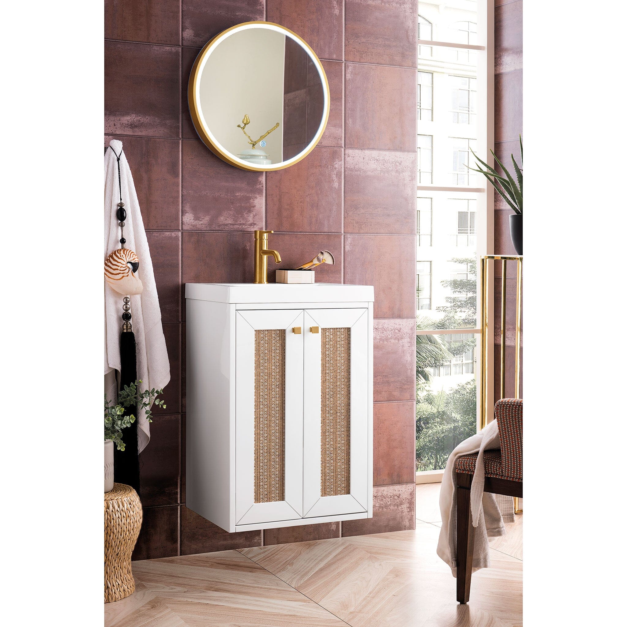 20" Chianti Single Bathroom Vanity, Glossy White