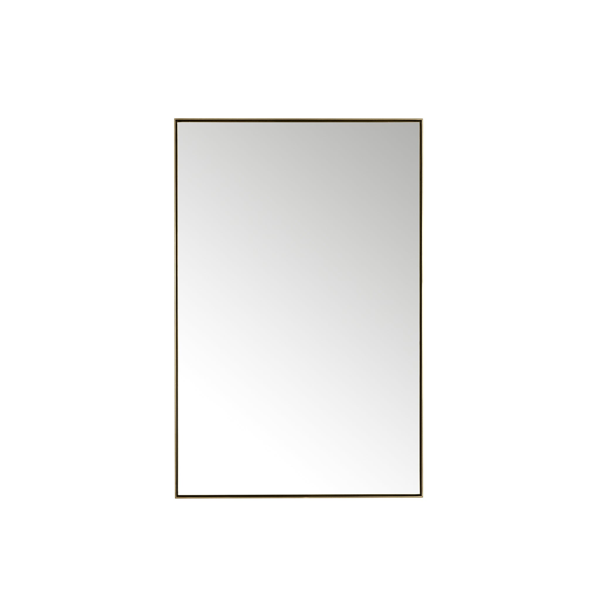26" Rohe Rectangle Mirror, Champagne Brass