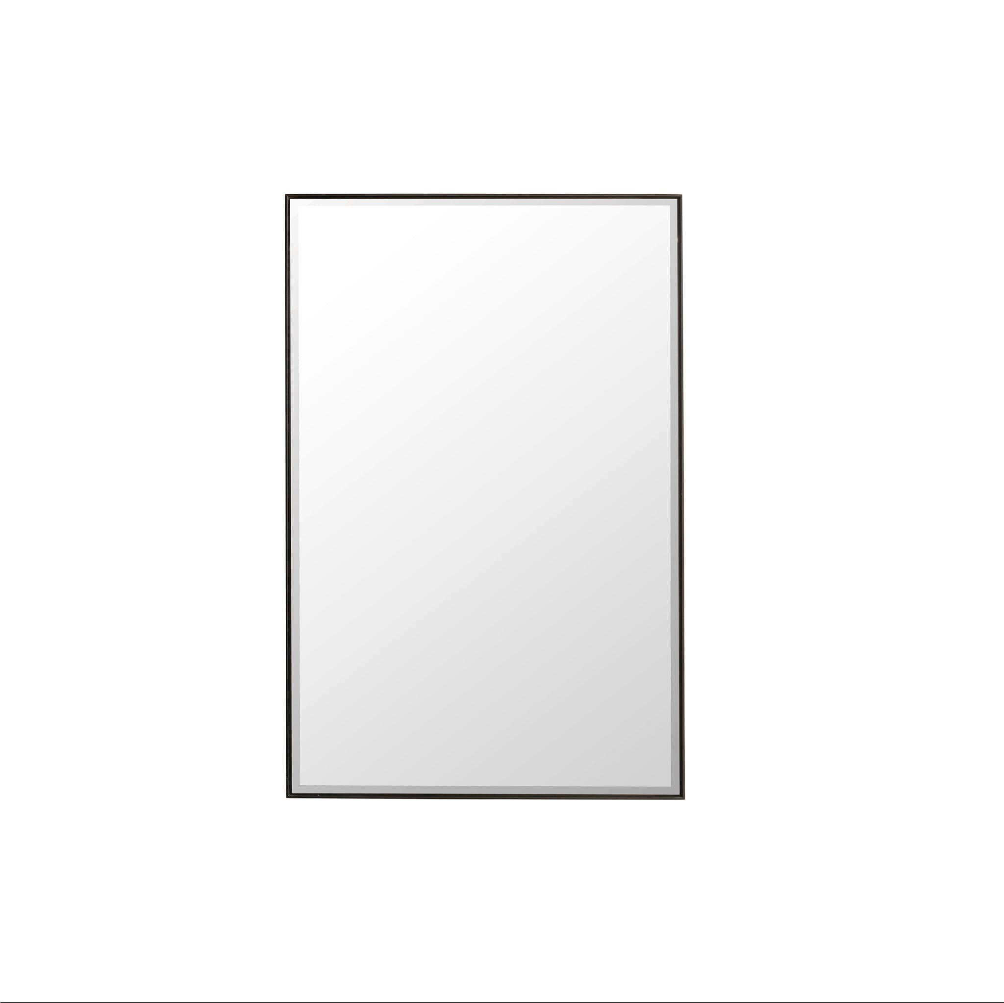 26" Rohe Rectangle Mirror, Matte Black
