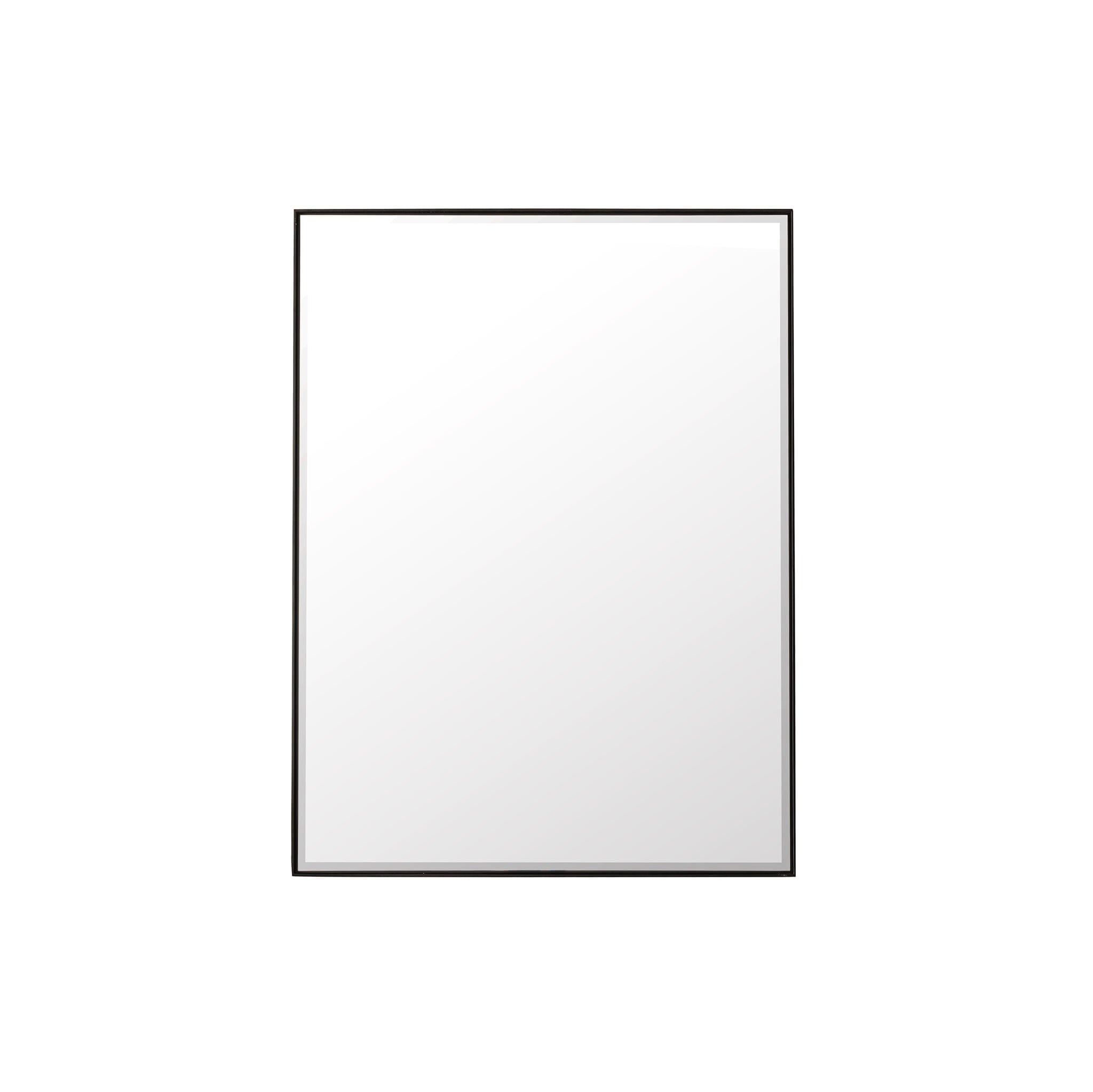 30" Rohe Rectangle Mirror, Matte Black