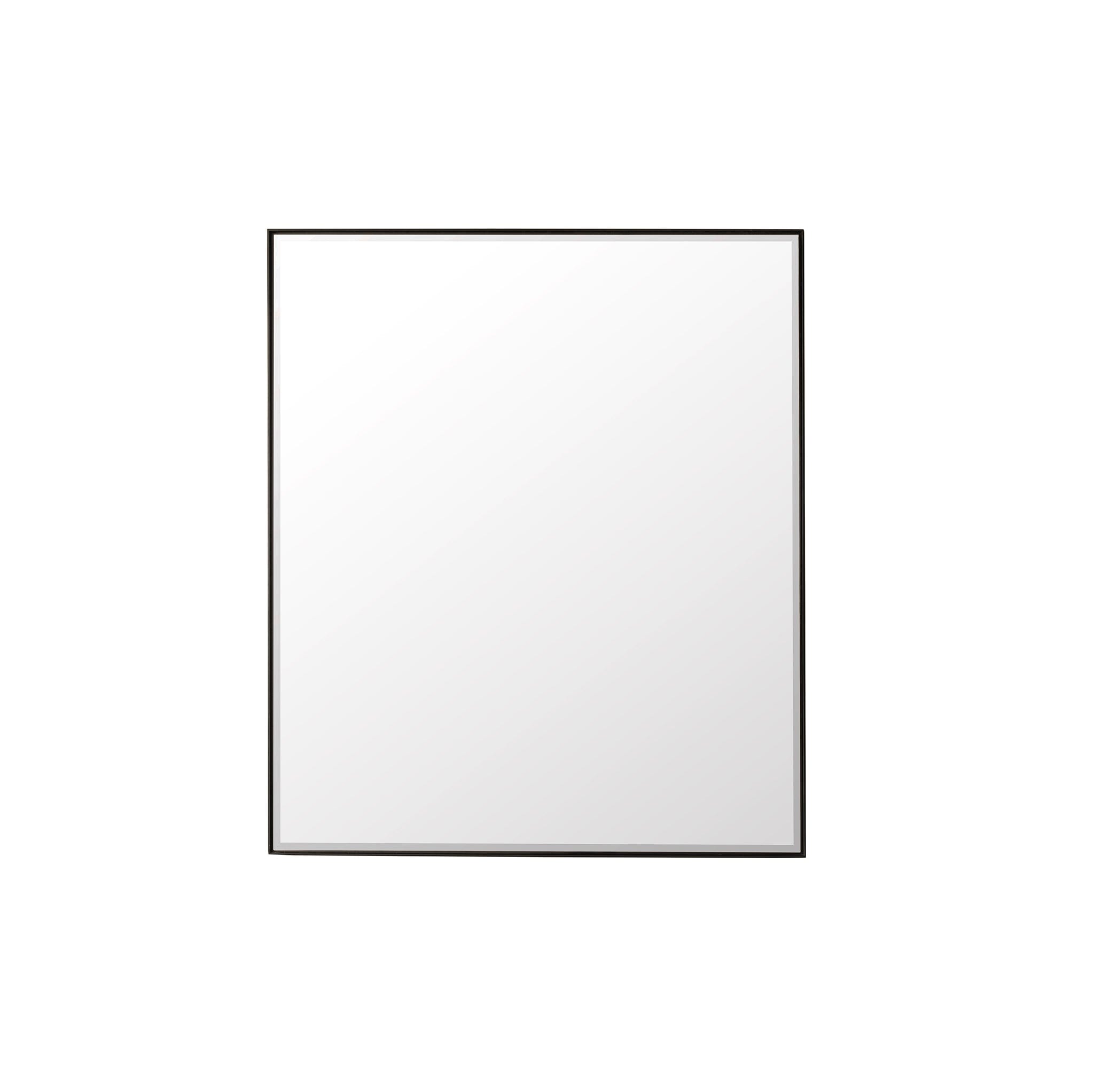 36" Rohe Rectangle Mirror, Matte Black