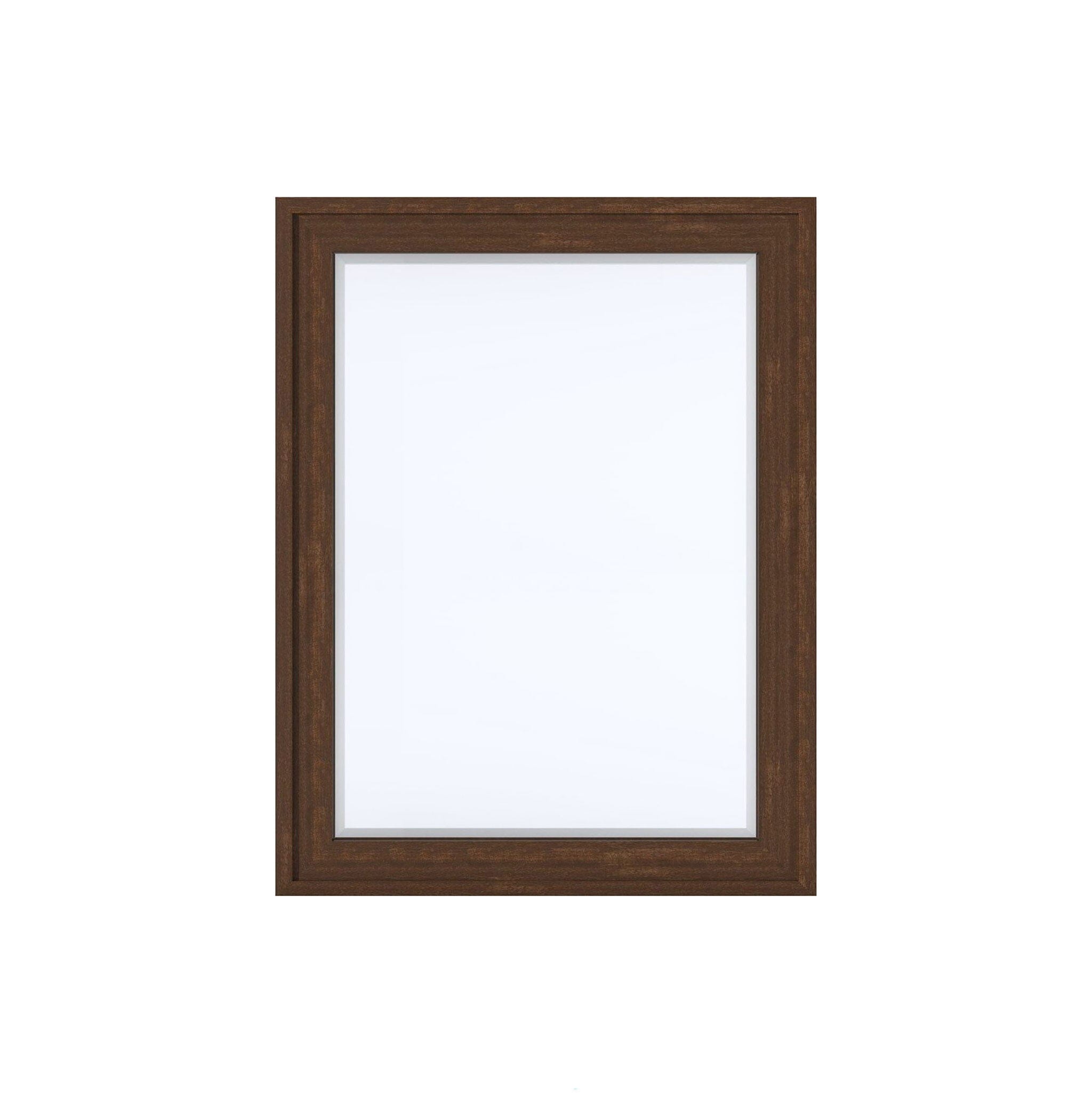 30" Addison Rectangular Mirror, Mid Century Acacia