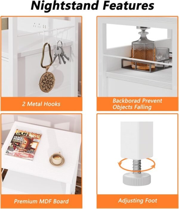 Furologee End Table with Charging Station - Image 7