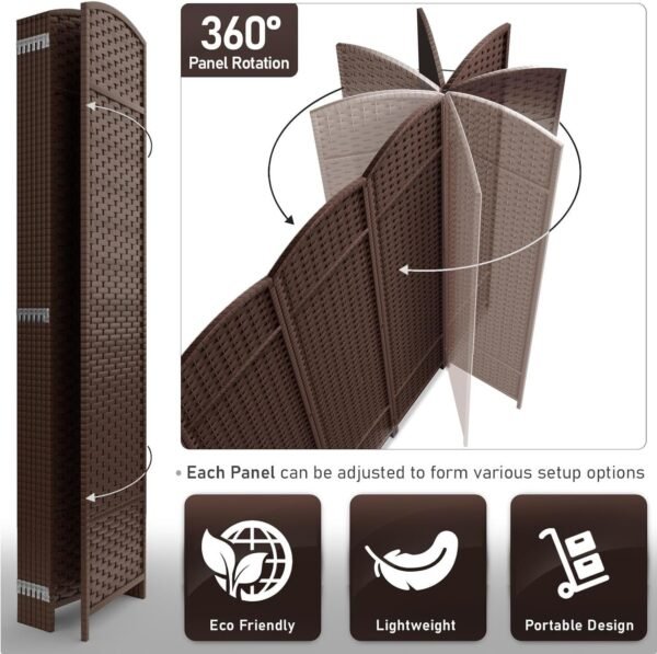 Privacy Screen, Extra Wide Double Hinged Panels - Image 7