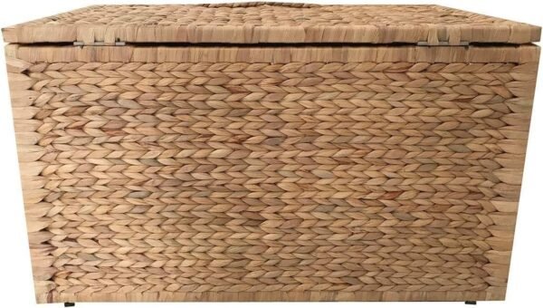 Water Hyacinth Wicker Storage Trunk with Metal Frame - Image 6