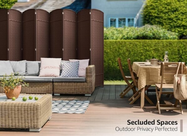 Privacy Screen, Extra Wide Double Hinged Panels - Image 4