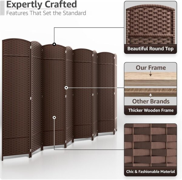 Privacy Screen, Extra Wide Double Hinged Panels - Image 3