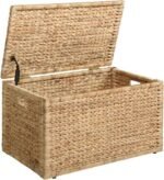 Water Hyacinth Wicker Storage Trunk with Metal Frame - Image 9