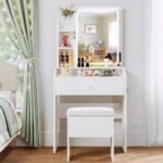 Makeup Vanity Desk with Mirror and Lights, Vanity Table Set - Image 9