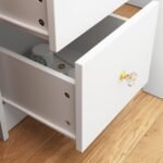 Vanity Set with Rectangular Mirror, Makeup Vanity Dressing Table with 5 Drawers - Image 6